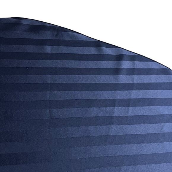 Tablecloth Round Navy Blue Polyester Stripe 70" Diameter & Table Runner Elegant - Picture 5 of 13